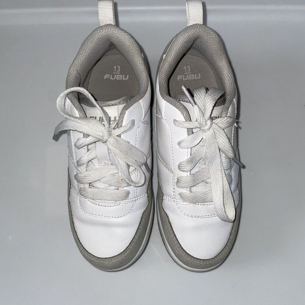 Boys Kids Fubu Half Court White Sneakers Size 13 Summer School Outdoors - Picture 7 of 13